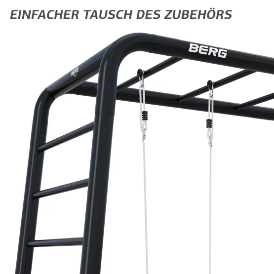 Berg PlayBase Medium TL Complete Set (Rubber seat, Trapeze & Climbing wall)