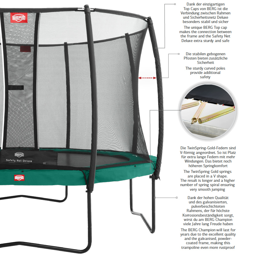 Berg Champion 330 incl. Safety Net Deluxe - Best biggest choice