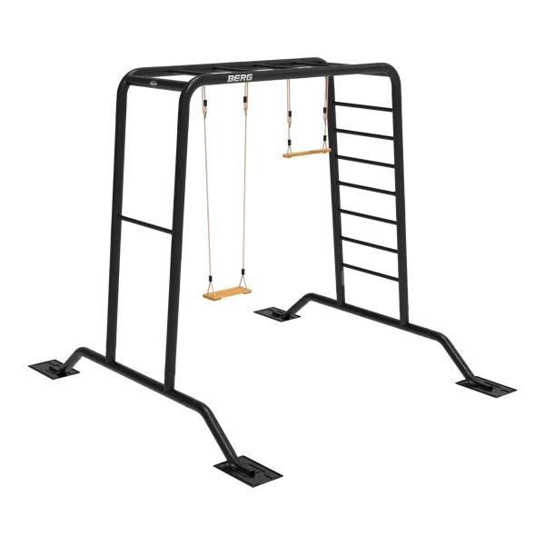 Berg PlayBase Medium TL Complete Set (Rubber seat, Trapeze & Climbing wall)